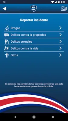 Seguridad Ciudadana CR android App screenshot 4